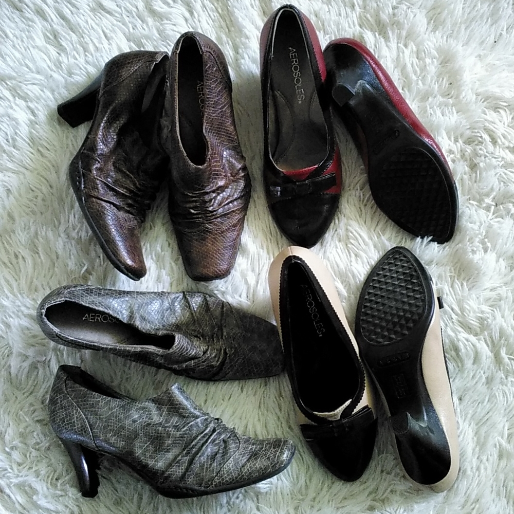 Aerosoles size 5.5 lot of 4 booties nwot